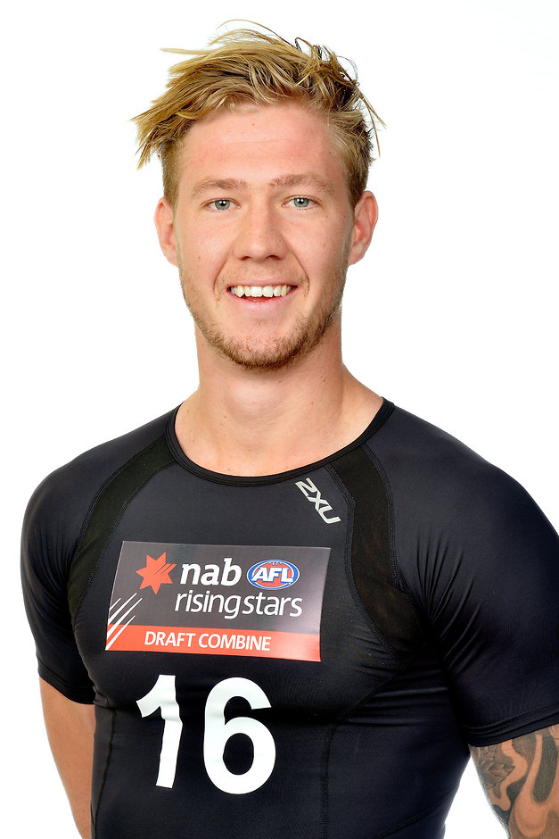 AFL 2015 Media - NAB AFL State Draft Combine Headshots PERTH, AUSTRALIA - OCTOBER 17: Nathan Broad poses for a photograph during the 2015 NAB AFL Draft Combine Headshot session on October 17, 2015. (Photo by AFL Media)